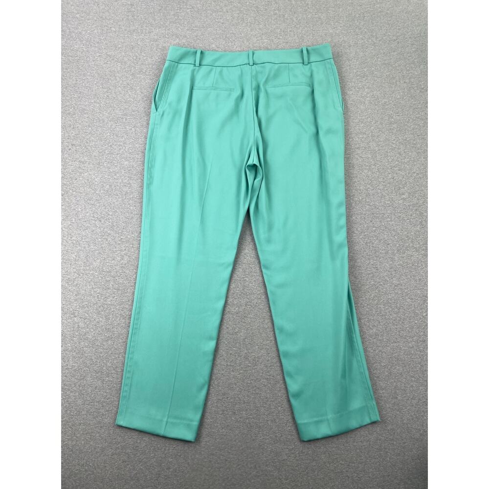 REISS Ember High-Rise Slim Straight Leg Trouser Pants Womens 14 Teal Blue Green - Picture 5 of 14